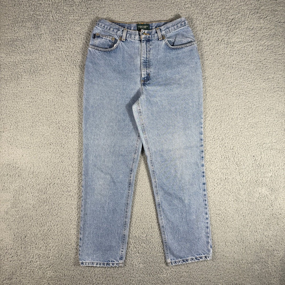 LRL Lauren Jeans Co Ralph Lauren Blue Denim Size 8 Classic High Waisted Straight